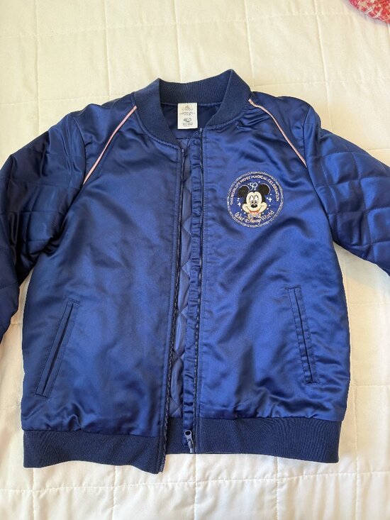 Disney Jackets & Blazers - Disney Parks 50th Anniversary Satin Bomber Jacket Castle Mickey Size M